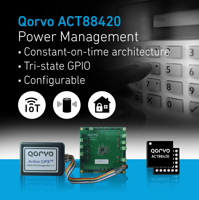Qorvo宣布推出緊湊型PMIC——ACT88420，為物聯(lián)網(wǎng)應(yīng)用和空間受限設(shè)計(jì)提供服務(wù)