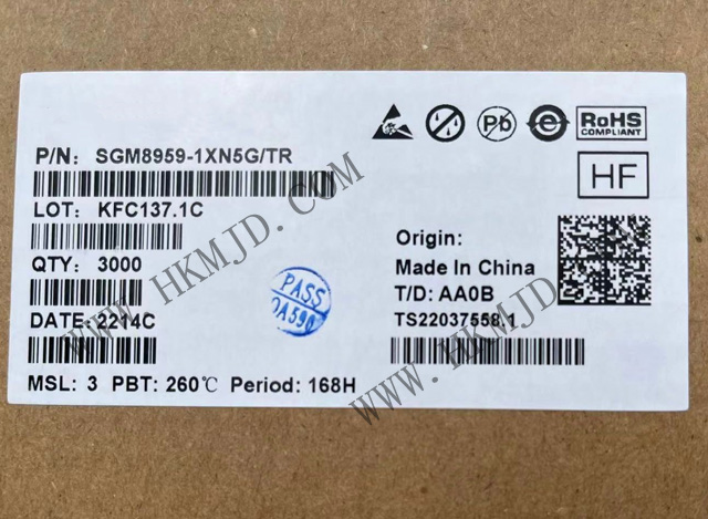 出售SGM8959-1XN5G 單 SGM8959-1 低VOS、低噪聲、高精度零漂移運算放大器