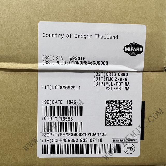 出售NXP射頻IC MF3MOD2101DA4/05 RFID 應(yīng)答器 IC 13.56MHz ISO 14443，MIFARE UART MOA4
