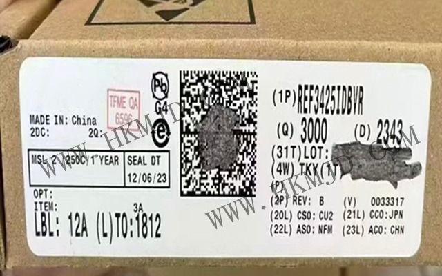 德州儀器 REF3425IDBVR：低溫漂 (6ppm/°C)、低功耗、高精度 CMOS 電壓基準(zhǔn)