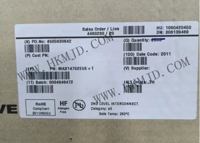 Maxim MAX14752EUE 72V 8 通道模擬多路復用器