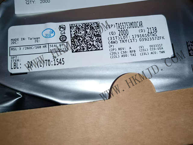 供應(yīng)【TI】揚聲器放大器——TAS5753MDDCAR 數(shù)字輸入D 類音頻放大器
