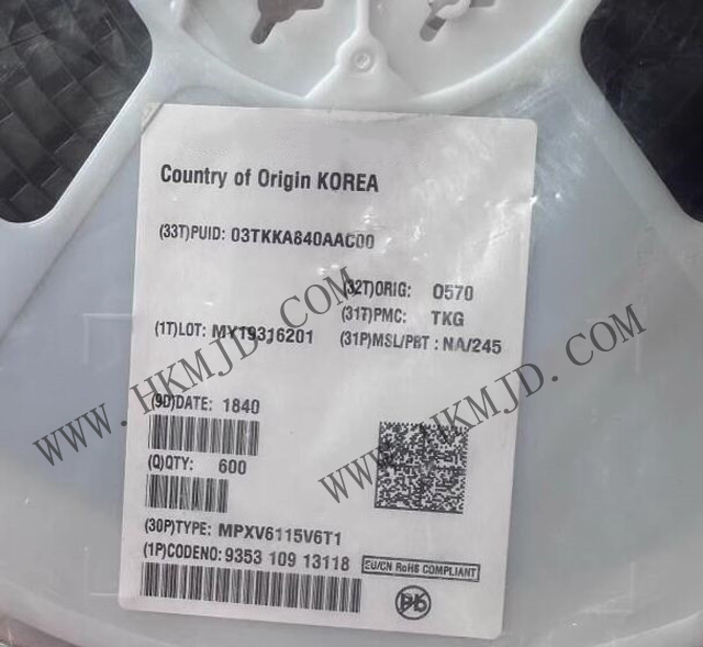 明佳達出售 (NXP) MPXV6115V6T1 表壓和絕對壓力傳感器