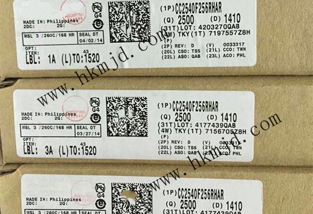 配備256kB 閃存，8kB SRAM【CC2540F256RHAR】——帶 USB 的低功耗 Bluetooth?無線MCU