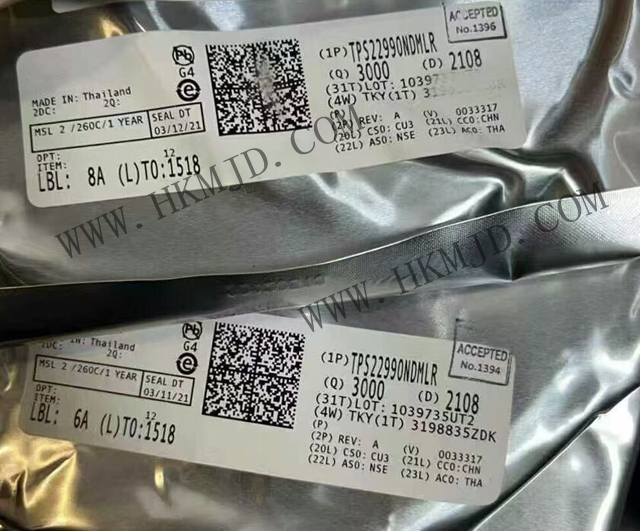 TI TPS22990NDMLR 單通道導(dǎo)通電阻負載開關(guān)